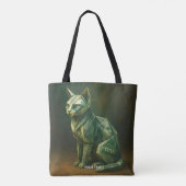 Fantasy Niedlich Cat Money Origami Tasche (Rückseite)