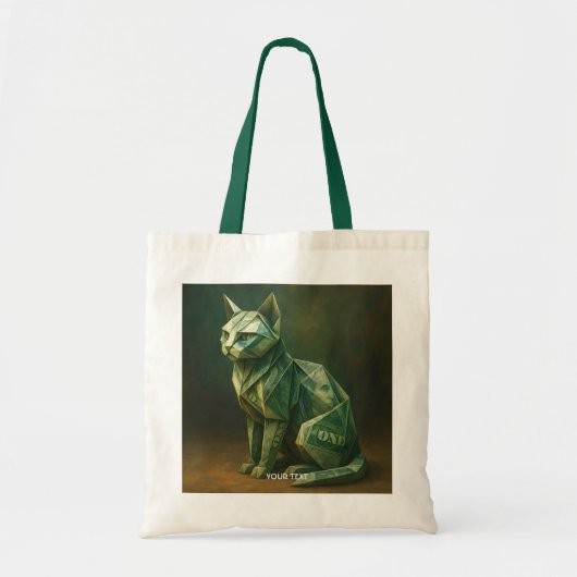 Fantasy Niedlich Cat Money Origami Tragetasche (Vorne)