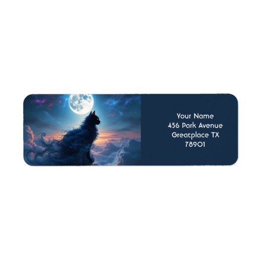 Fantasy Niedlich Cat Moon Wolken (Vorne)
