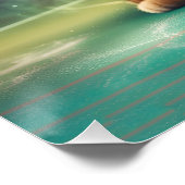 Fantasy Niedlich Cat Playing Tennis Poster (Ecke)