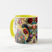 Fantasy Niedlich Cat Stached Glass Tasse (Vorderseite Links)