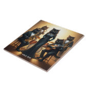 Fantasy Niedlich Cats Jazz Band Fliese (Seite)