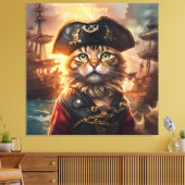 Fantasy Niedlich Chat Pirate Hat Leinwanddruck (Insitu (Wohnzimmer))