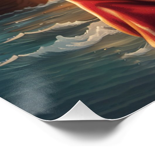 Fantasy Niedlich Chat Pirate Hat Poster (Ecke)