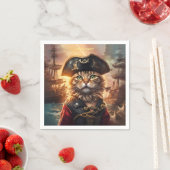 Fantasy Niedlich Chat Pirate Hat Serviette (Beispiel)