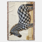 Fantasy Niedlich Checked White Zebra Decke (Vorderseite Vertikal)