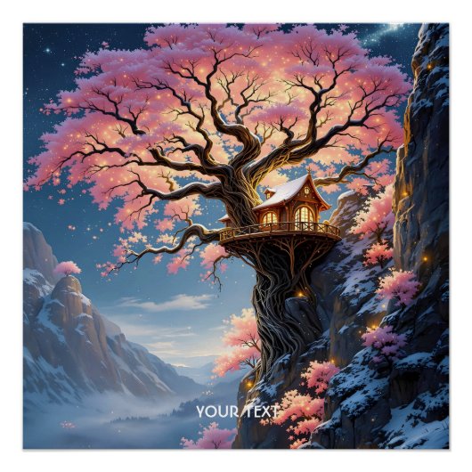 Fantasy Niedlich Cherry Blossom Trem Poster (Vorderseite)