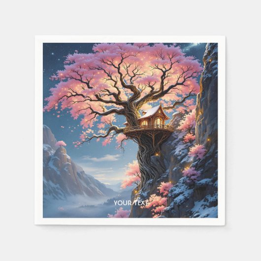 Fantasy Niedlich Cherry Blossom Trem Serviette (Vorderseite)