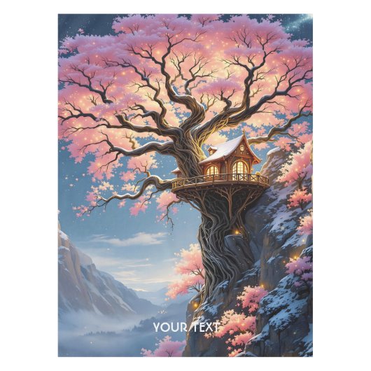 Fantasy Niedlich Cherry Blossom Trem Tischdecke (Vorderseite)