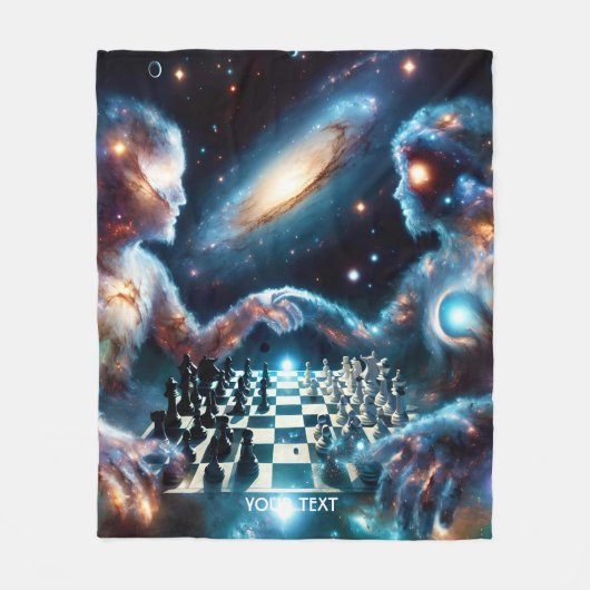 Fantasy Niedlich Chess Space Stars Fleecedecke (Vorderseite)