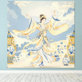 Fantasy Niedlich Chinese Dancer Print Leinwanddruck (Insitu (Holzboden))