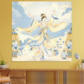 Fantasy Niedlich Chinese Dancer Print Leinwanddruck (Insitu (Wohnzimmer))