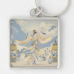 Fantasy Niedlich Chinese Dancer Print Schlüsselanhänger