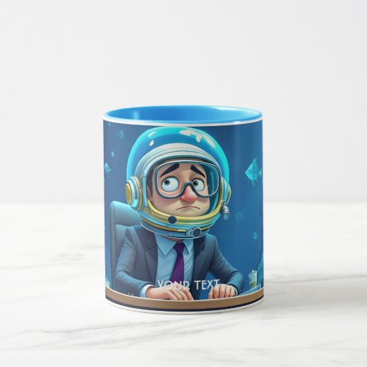 Fantasy Niedlich Clerk Unterwasserhelm Tasse (Zentrum)