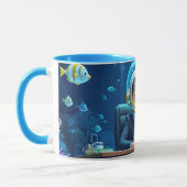 Fantasy Niedlich Clerk Unterwasserhelm Tasse (Links)
