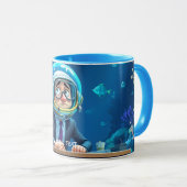 Fantasy Niedlich Clerk Unterwasserhelm Tasse (VorderseiteRechts)