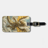 Fantasy Niedlich Clockwork Dragon Skies Gepäckanhänger (Vorderseite horizontal)