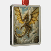 Fantasy Niedlich Clockwork Dragon Skies Ornament Aus Metall (Rechts)