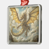 Fantasy Niedlich Clockwork Dragon Skies Ornament Aus Metall (Links)