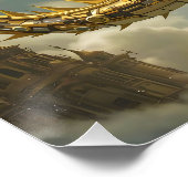 Fantasy Niedlich Clockwork Dragon Skies Poster (Ecke)