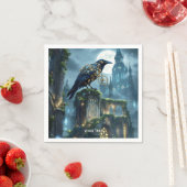 Fantasy Niedlich Clockwork Raven Cathedral Serviette (Beispiel)