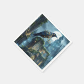 Fantasy Niedlich Clockwork Raven Cathedral Serviette (Ecke)