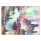 Fantasy Niedlich Clouds Burg Fluss Tischdecke (Vorderseite (Horizontal))