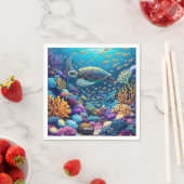 Fantasy Niedlich Coral Reef Turtle Serviette (Beispiel)