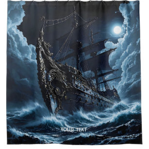 Fantasy Niedlich Corsair Ghost Ship Duschvorhang