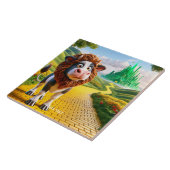 Fantasy Niedlich Cow Lion Road Fliese (Seite)