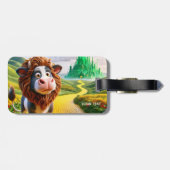 Fantasy Niedlich Cow Lion Road Gepäckanhänger (Rückseite horizontal)