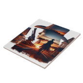 Fantasy Niedlich Cowgirl Cowboy Town Fliese (Seite)