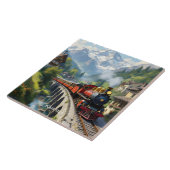 Fantasy Niedlich Crimson Antique Train Fliese (Seite)