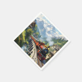 Fantasy Niedlich Crimson Antique Train Serviette (Ecke)