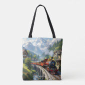 Fantasy Niedlich Crimson Antique Train Tasche (Rückseite)