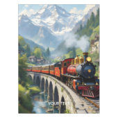 Fantasy Niedlich Crimson Antique Train Tischdecke (Vorderseite)