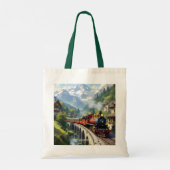 Fantasy Niedlich Crimson Antique Train Tragetasche (Rückseite)