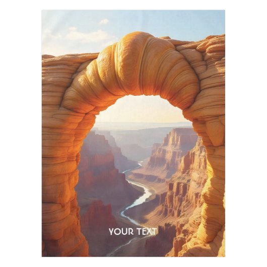 Fantasy Niedlich Croissant Arch Canyon Tischdecke (Vorderseite)