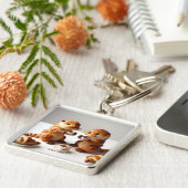 Fantasy Niedlich Croissants Otters Tee Schlüsselanhänger (Seite)