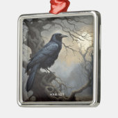Fantasy Niedlich Crow Tree Dunkelheit Ornament Aus Metall (Links)