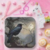 Fantasy Niedlich Crow Tree Dunkelheit Pappteller (Party)