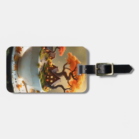 Fantasy Niedlich Cup of Herbst Gepäckanhänger (Vorderseite horizontal)