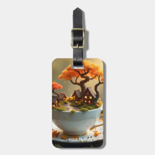 Fantasy Niedlich Cup of Herbst Gepäckanhänger