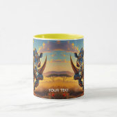 Fantasy Niedlich Cyber Rhino Wüste Tasse (Zentrum)