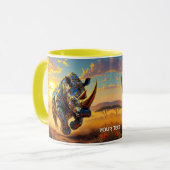 Fantasy Niedlich Cyber Rhino Wüste Tasse (Vorderseite Links)