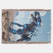 Fantasy Niedlich Cyborg Dinosaur-Wüste Decke (Vorderseite)