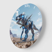 Fantasy Niedlich Cyborg Dinosaur-Wüste Große Wanduhr (Winkel)