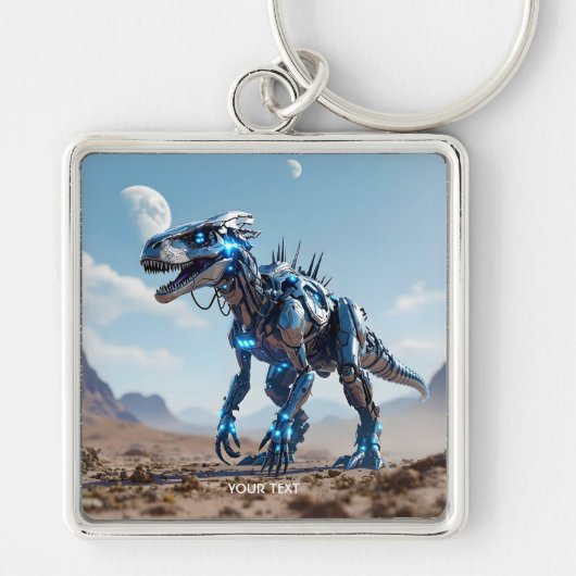 Fantasy Niedlich Cyborg Dinosaur-Wüste Schlüsselanhänger (Vorne)