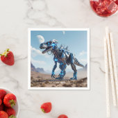 Fantasy Niedlich Cyborg Dinosaur-Wüste Serviette (Beispiel)