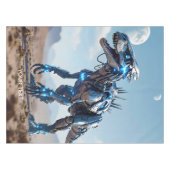 Fantasy Niedlich Cyborg Dinosaur-Wüste Tischdecke (Vorderseite (Horizontal))